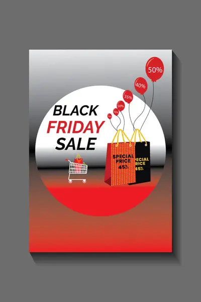 Düzenlenebilir metin efektli Kara Cuma broşürü ve afiş arkaplanı