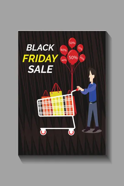 Düzenlenebilir metin efektli Kara Cuma broşürü ve afiş arkaplanı