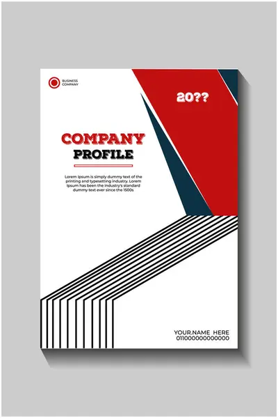 Şirket Profili Sunum Şablonu Kırmızı ve Beyaz Geometrik Tasarım,