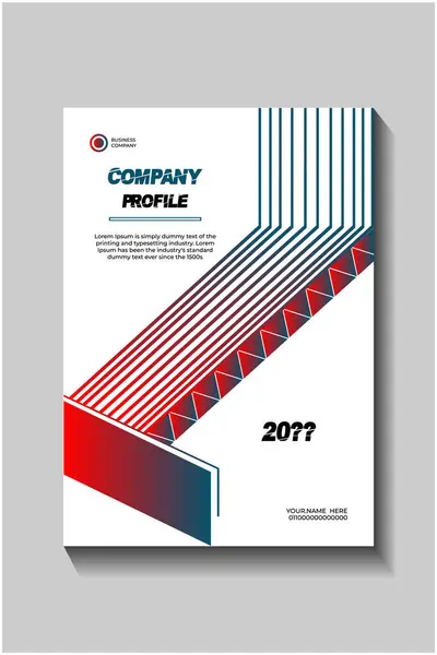 Şirket Profili Sunum Şablonu Kırmızı ve Beyaz Geometrik Tasarım,
