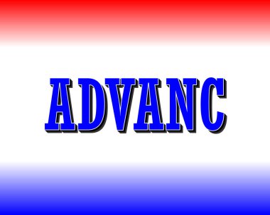 Mavi Metin ve Gradyan Efektli çarpıcı bir gradyan logosuna sahip ADVANC 3D metin