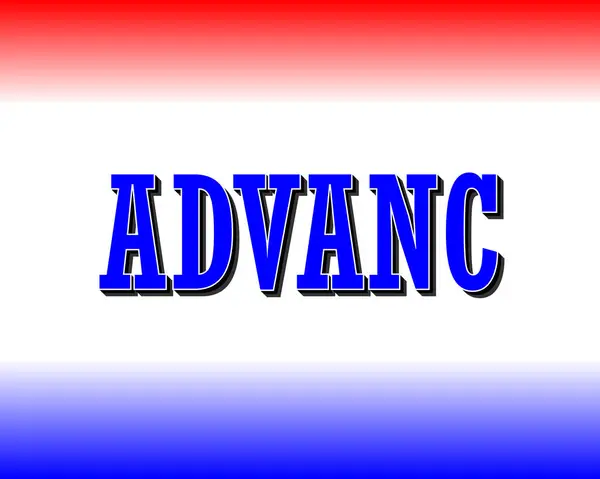 Mavi Metin ve Gradyan Efektli çarpıcı bir gradyan logosuna sahip ADVANC 3D metin