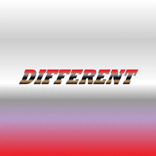 Farklı A Kalın ve Metalik Kelimeler Tasarımı