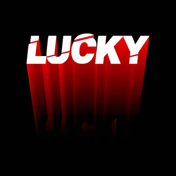 Gölge ile Kırmızı ve Beyaz Şanslı Metin Efekti