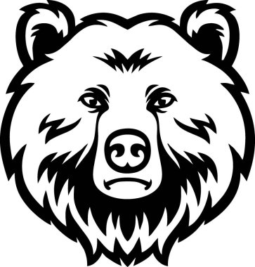 A high-quality bear logo icon vector featuring a minimalist and modern silhouette. Perfect for branding, business logos, wildlife-related designs, outdoor adventure themes, sports team mascots, and digital graphics. Available in a scalable vector for clipart