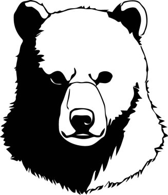 A high-quality bear logo icon vector featuring a minimalist and modern silhouette. Perfect for branding, business logos, wildlife-related designs, outdoor adventure themes, sports team mascots, and digital graphics. Available in a scalable vector for clipart