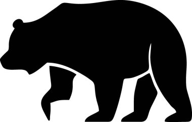 Minimalist ve modern siluet içeren yüksek kaliteli bir ayı logosu taşıyıcısı. Markalaşma, iş logoları, vahşi yaşam ile ilgili tasarımlar, açık hava macera temaları, spor takımı maskotları ve dijital grafikler için mükemmel. Ölçeklenebilir bir vektörde kullanılabilir