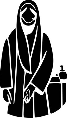 Bu siyah ve beyaz simgelerde çeşitli İslami bayram simgeleri ve temalar yer alıyor