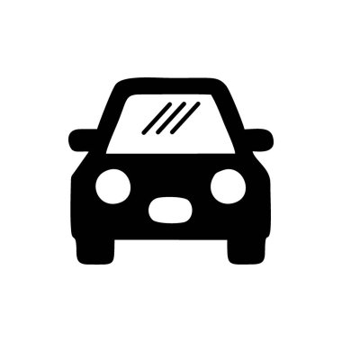  Basit siyah-beyaz çizgi film araba çizimi