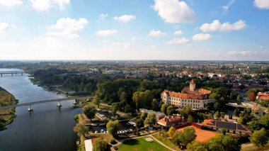 Eski şehrin hava aracı görüntüsü