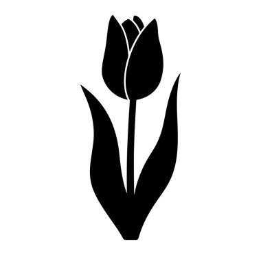 Lale Çiçeği Silüeti Sanat Çizimi.