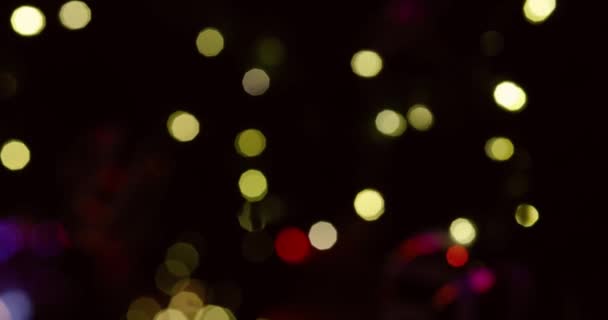 Blurred Background Christmas Lights Night New Year Christmas Fair Christmas — Stock Video
