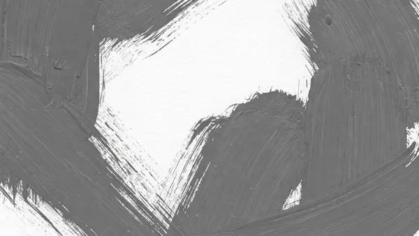 Beyaz bir tuvalde sanatsal gri fırça darbelerine sahip soyut bir arkaplan