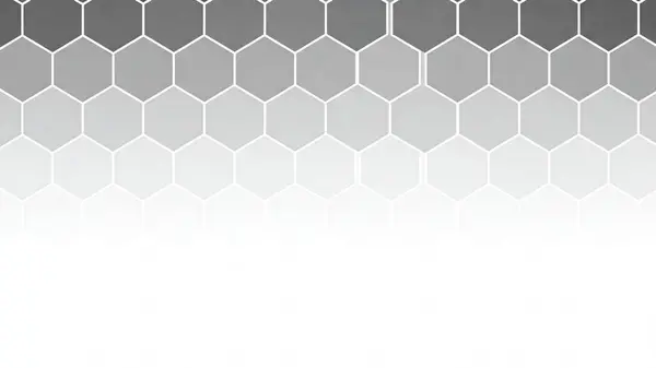 Gri tonda parlak bir altıgen desen, bir bal peteği düzeni oluşturuyor.