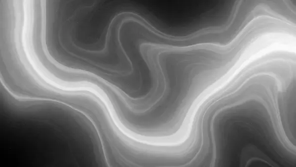 pürüzsüz, dalgalı kıvrımları olan soyut siyah-beyaz dokular.