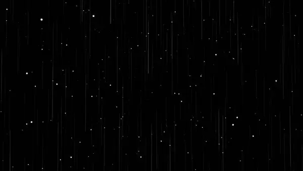 Dikey kayan yıldızlarla dolu sakin bir gece gökyüzü dingin bir kozmik yağmur etkisi yaratıyor..