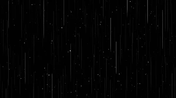 Dikey kayan yıldızlarla dolu sakin bir gece gökyüzü dingin bir kozmik yağmur etkisi yaratıyor..