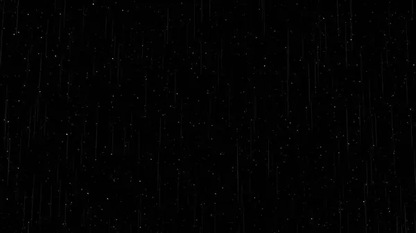 Dikey kayan yıldızlarla dolu sakin bir gece gökyüzü dingin bir kozmik yağmur etkisi yaratıyor..