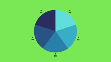 Pie Chart Infographic, Çember bölüm grafiği. Tekerlek yuvarlak diyagram parçası sembolü. Geometrik öge.