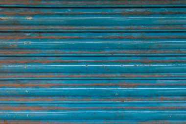 Otantik CGI Yaprak Dokusu: Yıpranmış Mavi Galvanize Demir Arkaplan (4K)