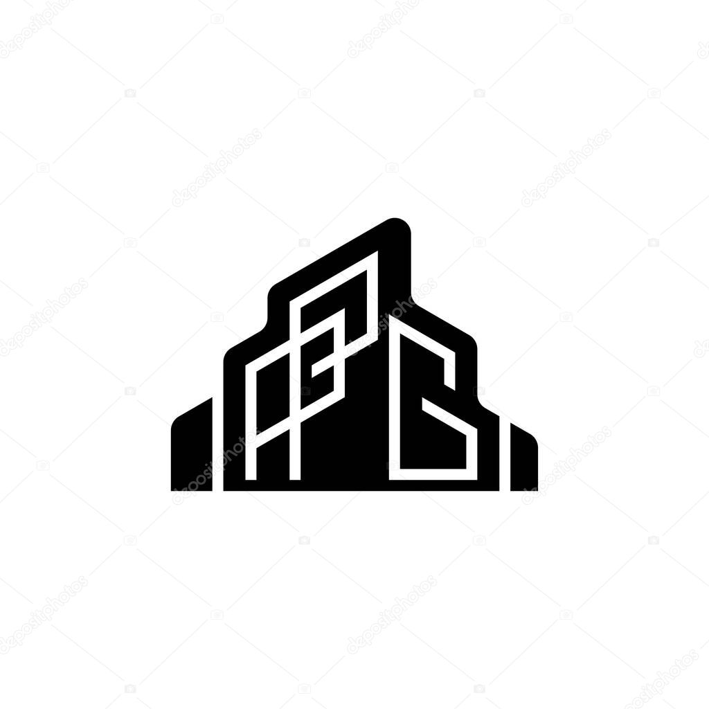 Initial letter PPG properti logo vector