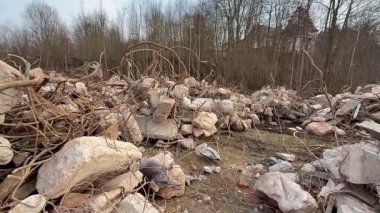Moloz ve yıkılmış ağaçlarla dolu bir sahne çevresel bozulmanın önemli sonuçlarını canlı canlı gözler önüne seriyor.