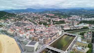 İspanya 'nın Barselona şehrinin hava manzarası