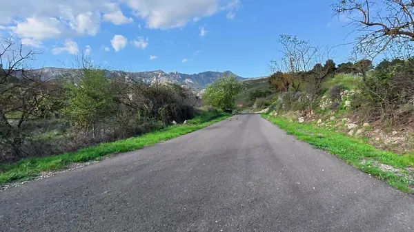 Yeşillik ve dağlık arazide güzel, dolambaçlı bir yol. Açık hava maceraları için ideal..