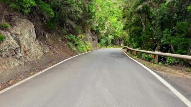 Yoğun, yemyeşil yeşillikler ve kayalık uçurumlarla çevrili büyüleyici ve pitoresk bir yol.