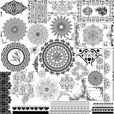 Çiçek ve Mandala Koleksiyon Şablonları Tasarladı