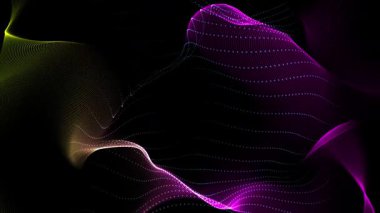 Dijital Dalga Arkaplanı Soyut Akış Çizgileri ve Modern Dalga Şablonları