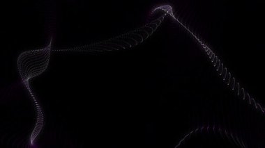 Soyut Parlak Noktalı Dalgalar Animasyon Fütürist Yarım Nokta Hareketi Arkaplanı