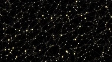 Parlak Kablo ve Nokta Arkaplan Animasyonu Fütüristik Dijital Hareket Grafikleri & Teknik Görseller