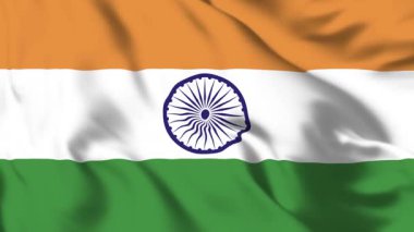 Hindistan Bayrağı 4K Animasyon Üç Renkli Dalgalanma Yüksek Tanımlı