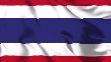 Tayland Bayrağı 4K Canlı Ulusal Sembol Hareketi