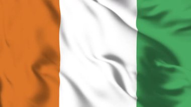 Fildişi Sancak 4K Animasyon Turuncu, Beyaz, Yeşil Hareketli