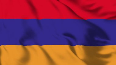 Ermenistan Bayrağı 4K Animasyon Üç Renkli ve Hareketli Amblem