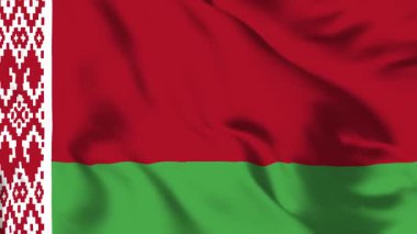 Belarus Bayrağı 4K Ulusal Animasyon Renkleri ve Süslemesi