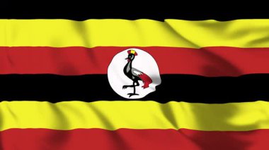 Uganda Bayrağı 4K Afrika Birliği 'nin Zarif Sembolü