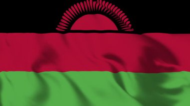 Malawi Bayrağı 4K Animasyon Güneş Doğuyor