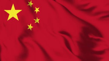 Çin Bayrağı 4K Animasyon Kızıl Yıldız Harekette