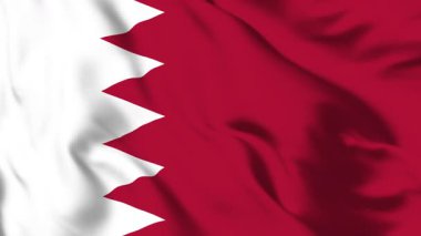 Bahreyn Bayrağı 4K Canlandırma Kırmızı Tepeler Harekete Geçiyor