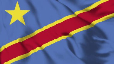 Kongo DR Bayrak 4K Animasyon Kalın Miras Hareketi
