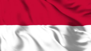 Monako Bayrağı 4K Animasyon Kırmızı & Beyaz Hareketi