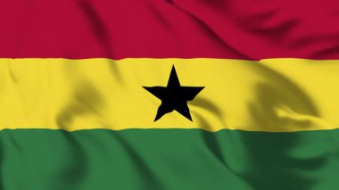 Gana Bayrağı 4K Afrika Hareketi Animasyonu