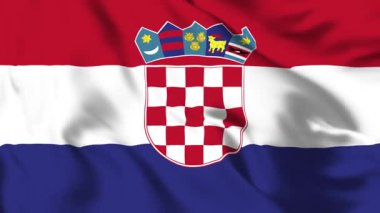 Hırvatistan Bayrağı 4K Animasyon Ulusal Kimliği