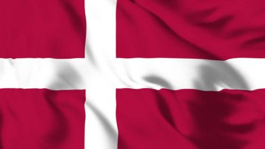 Danimarka Bayrak 4K Animasyon Kuzey Mirası