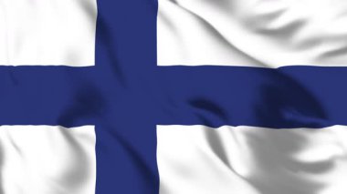 Finlandiya Bayrağı 4K Animasyon Nordik Huzur Hareketi