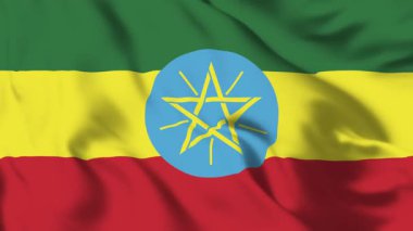 Etiyopya Bayrağı 4K Hareketin Animasyon Amblemi