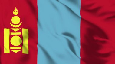 Moğolistan Bayrağı 4K Hareketli Steppe 'in Canlandırma Ruhu